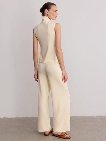 Cross Neck Sleeveless Top & Pants Set
