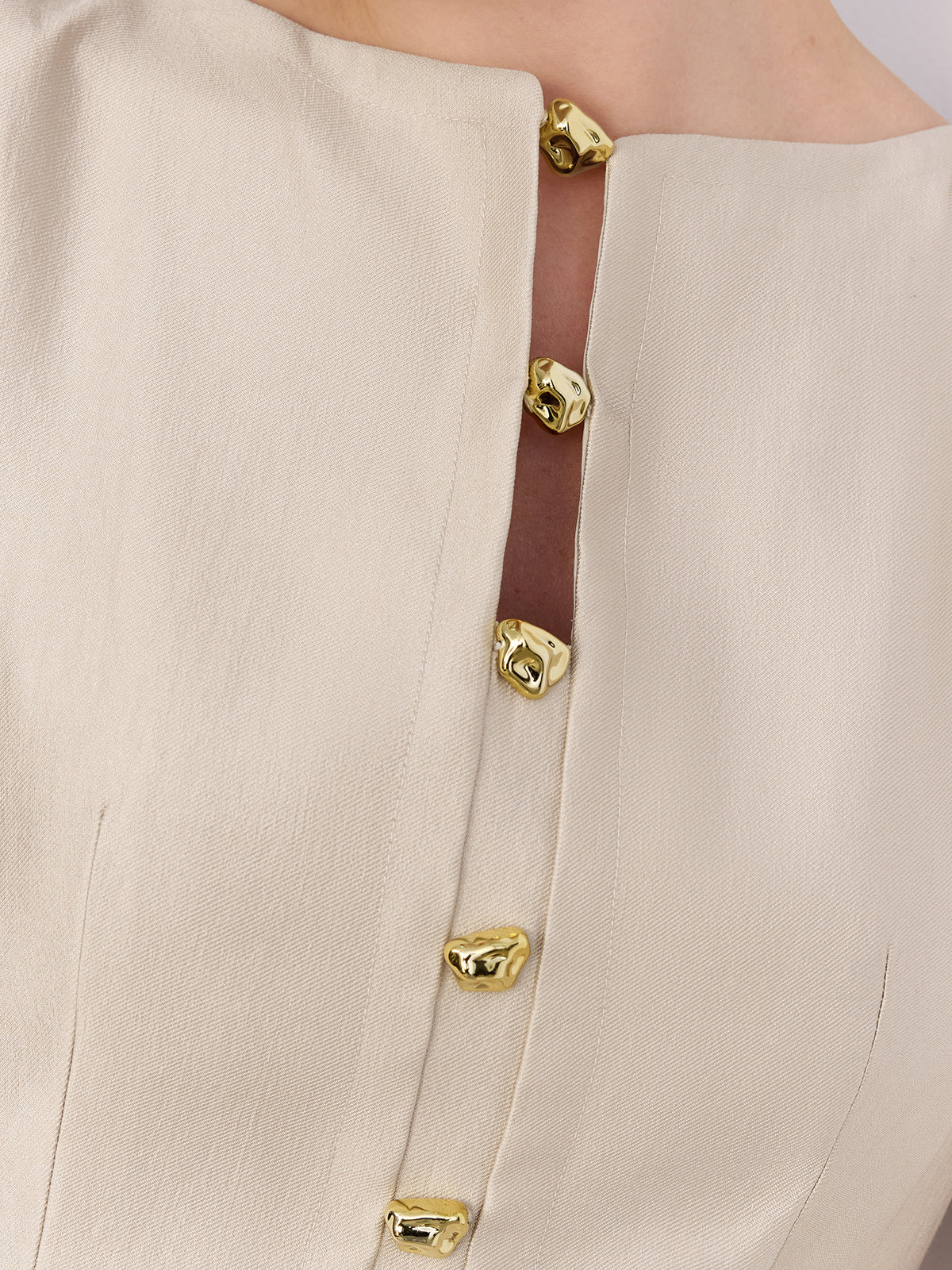 Metal Detail Sleeveless Mini Dress