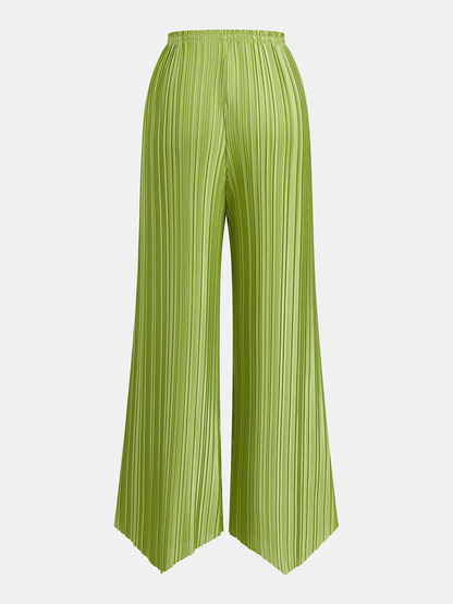 Pleated Halter Crop Top & Pants Set