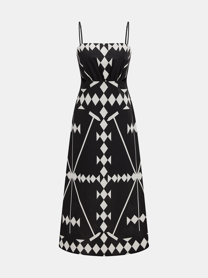 Geometric Print Cami Maxi Dress