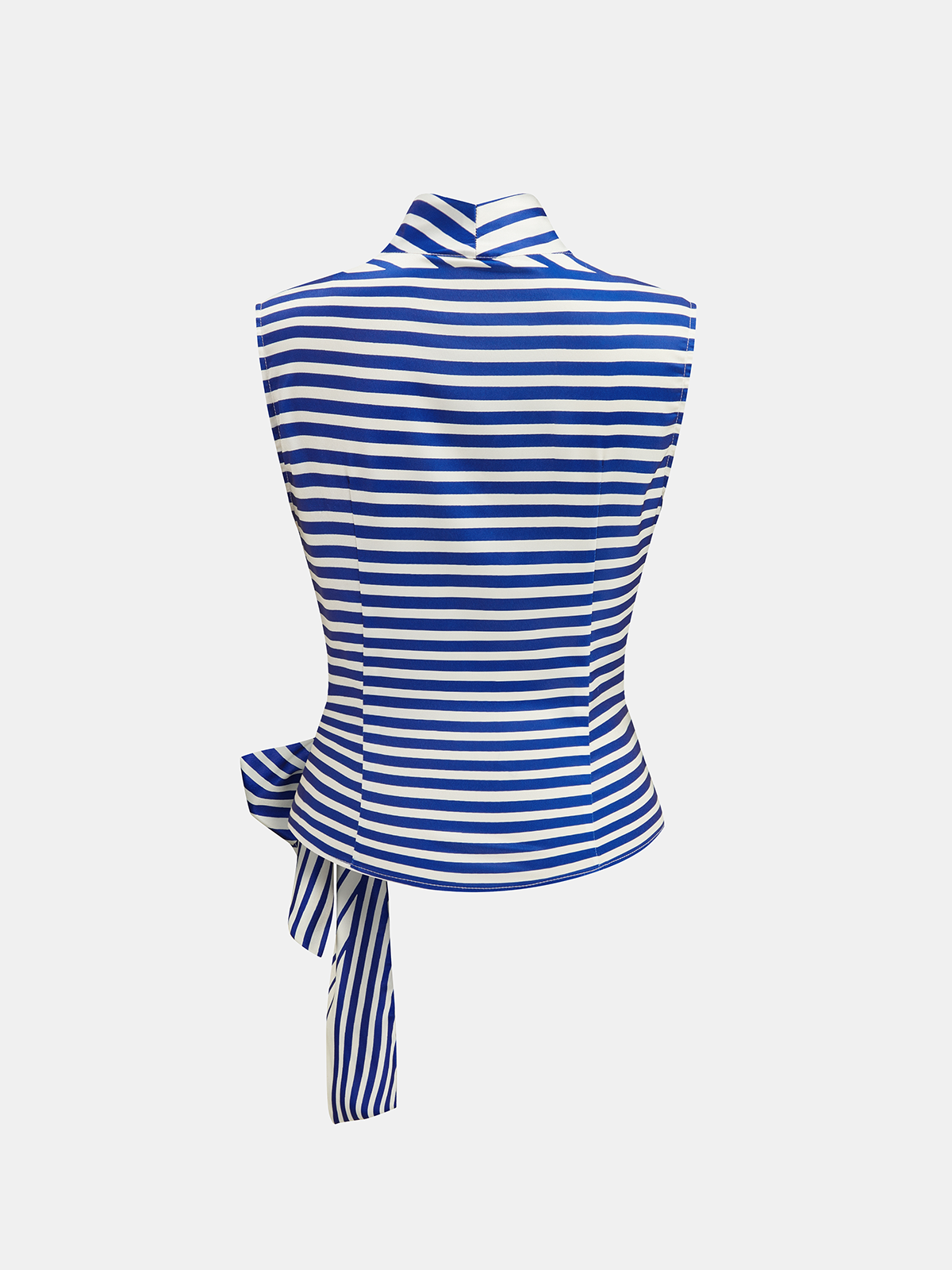 Striped Wrap Tie-Waist Tank Top