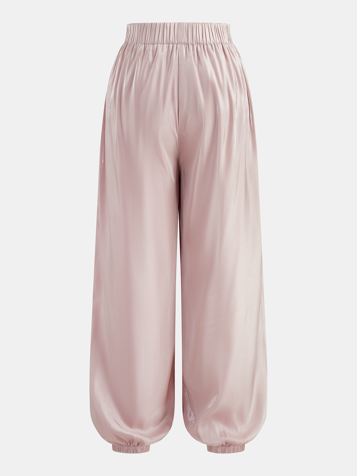 Elastic Waist Shiny Lantern Pants