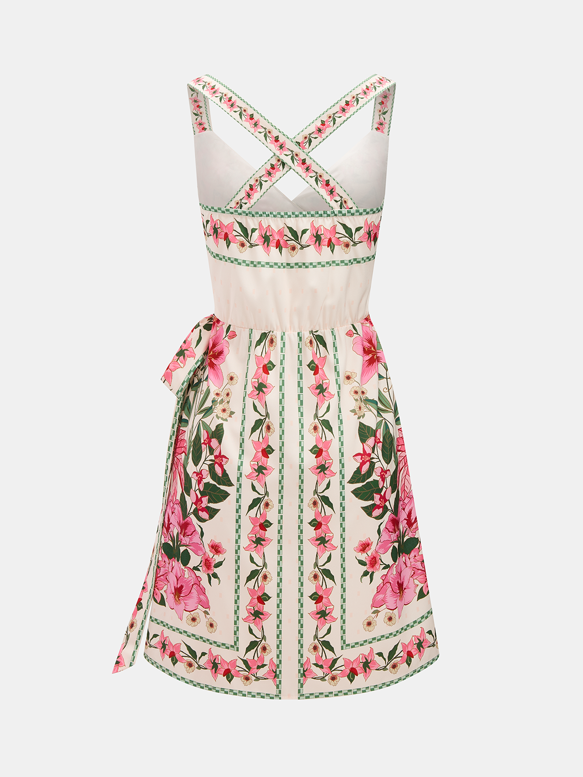 Floral Print Wrap Mini Dress in Upgraded Fabric