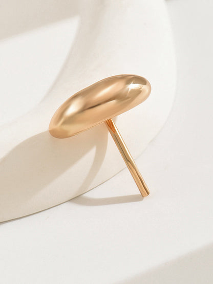 Single Piece Minimalist Smooth Oval Hair Stick