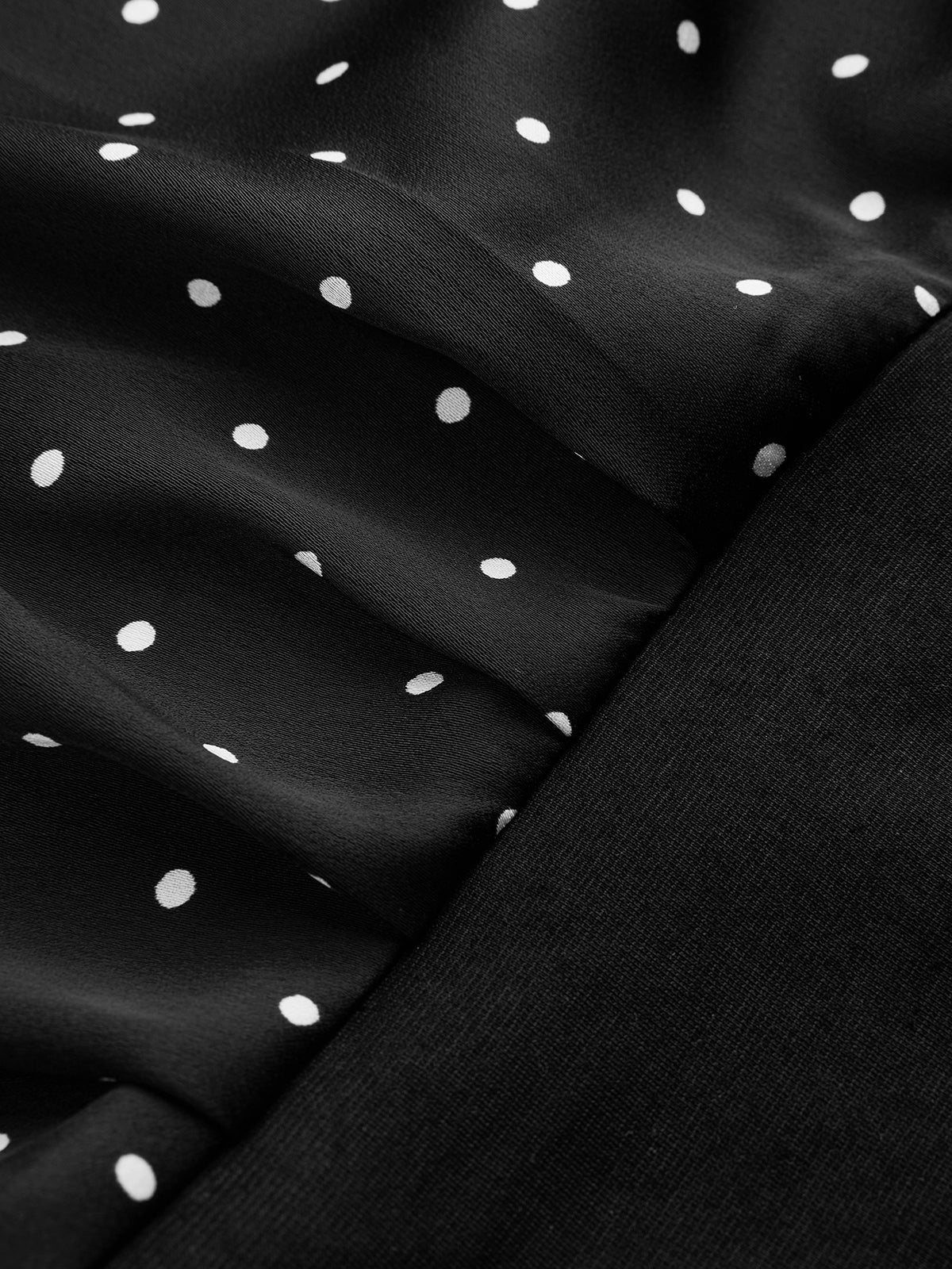 Polka Dot Cowl Neck Halter Tank Top