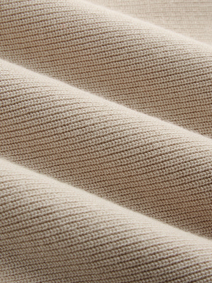 Cowl Neck Sleeveless Ribbed Knit Vest