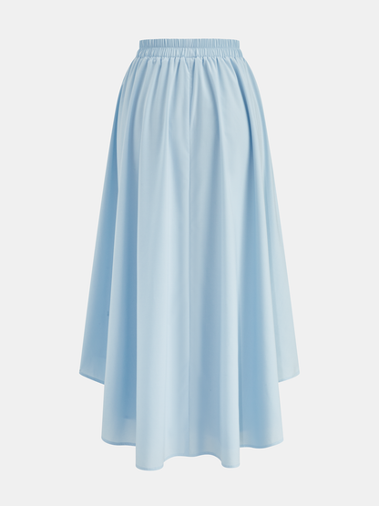 V-Neck Cap Sleeve Top & Drawstring Skirt Set