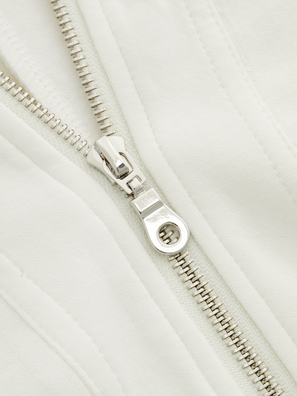 Epaulet Detail Half-Zip Short Sleeve Sweatshirt