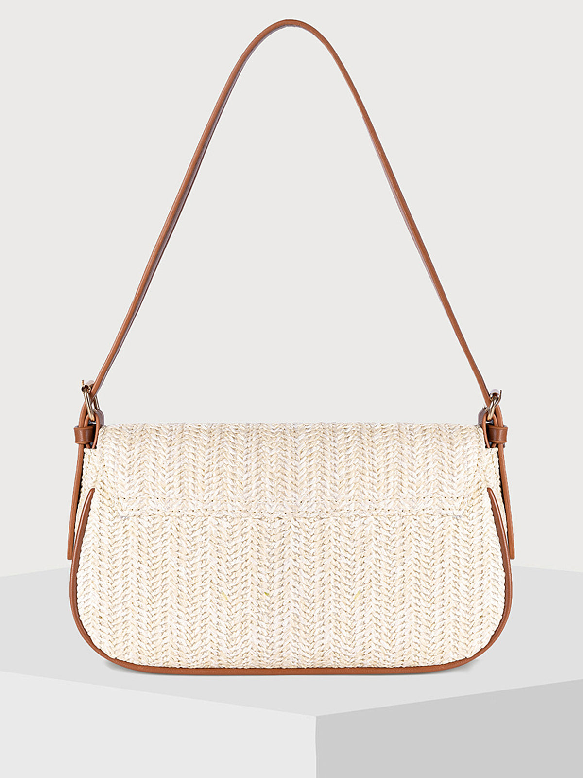 Casual Straw-Texture Shoulder Bag