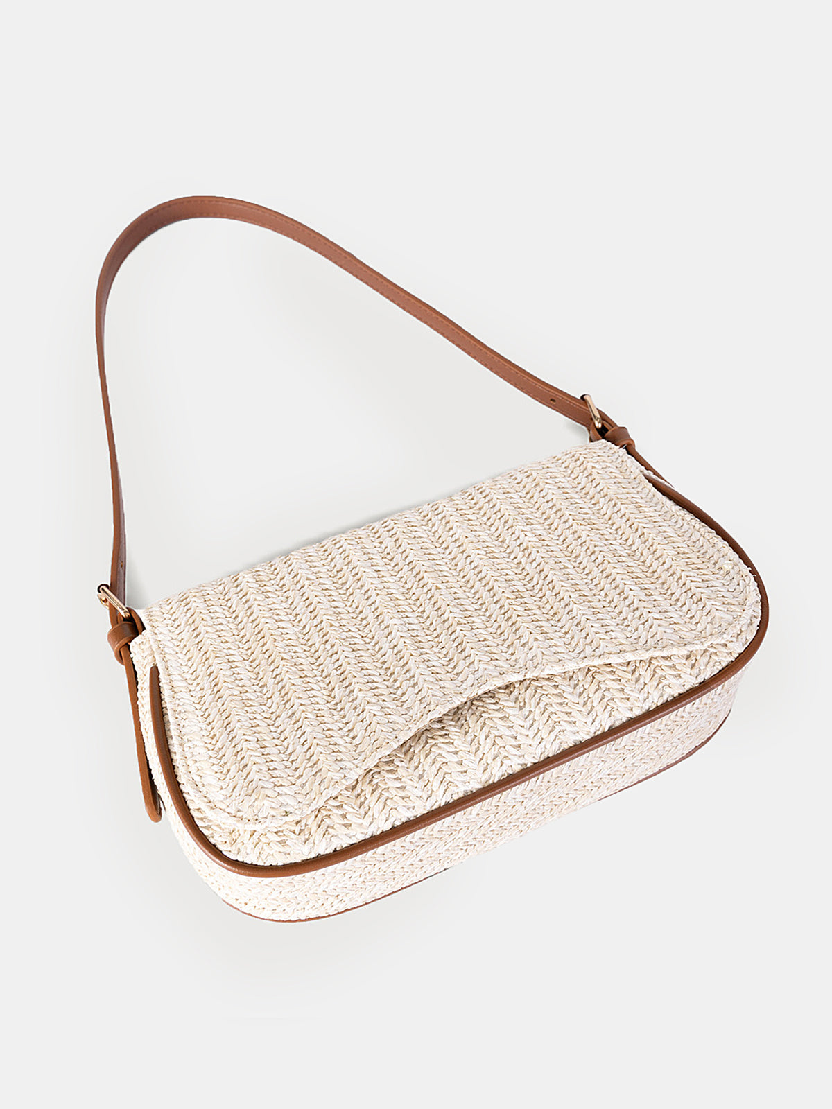 Casual Straw-Texture Shoulder Bag