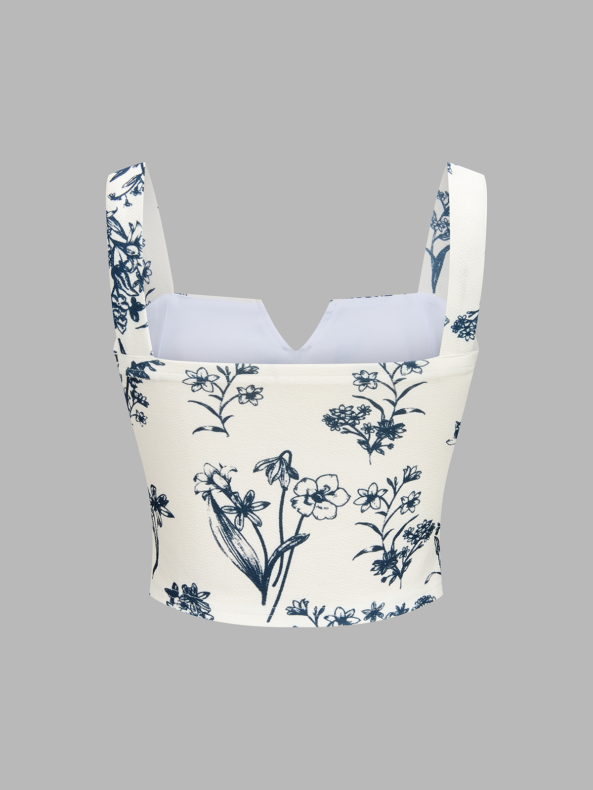Floral Print Crop Cami Top & Wide Leg Pants Set