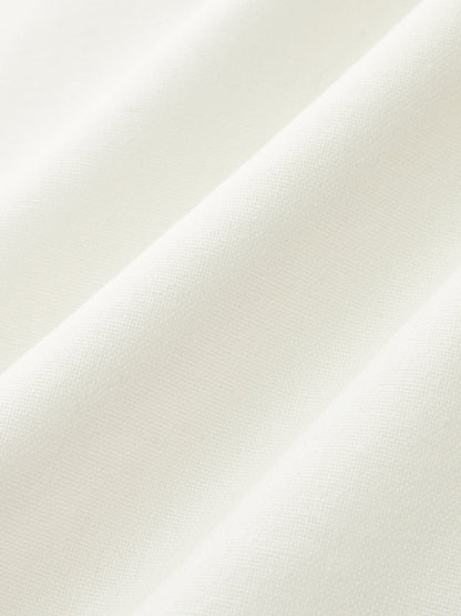 Linen Blend Contrast Trim Sleeveless Mini Dress