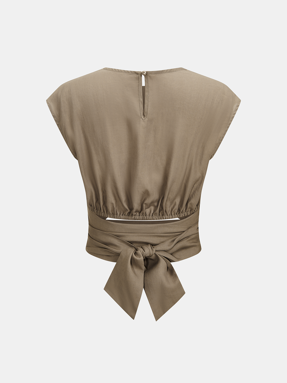 Lyocell Twist-Front Cut-Out Top