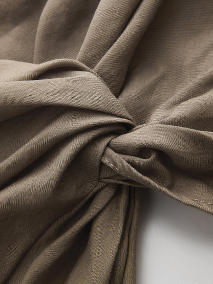 Lyocell Twist-Front Cut-Out Top