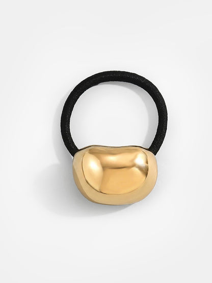 Minimalist Metal Pebble Hair Tie