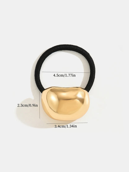 Minimalist Metal Pebble Hair Tie