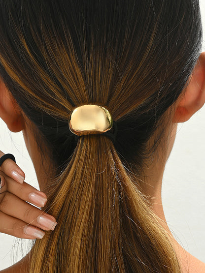 Minimalist Metal Pebble Hair Tie