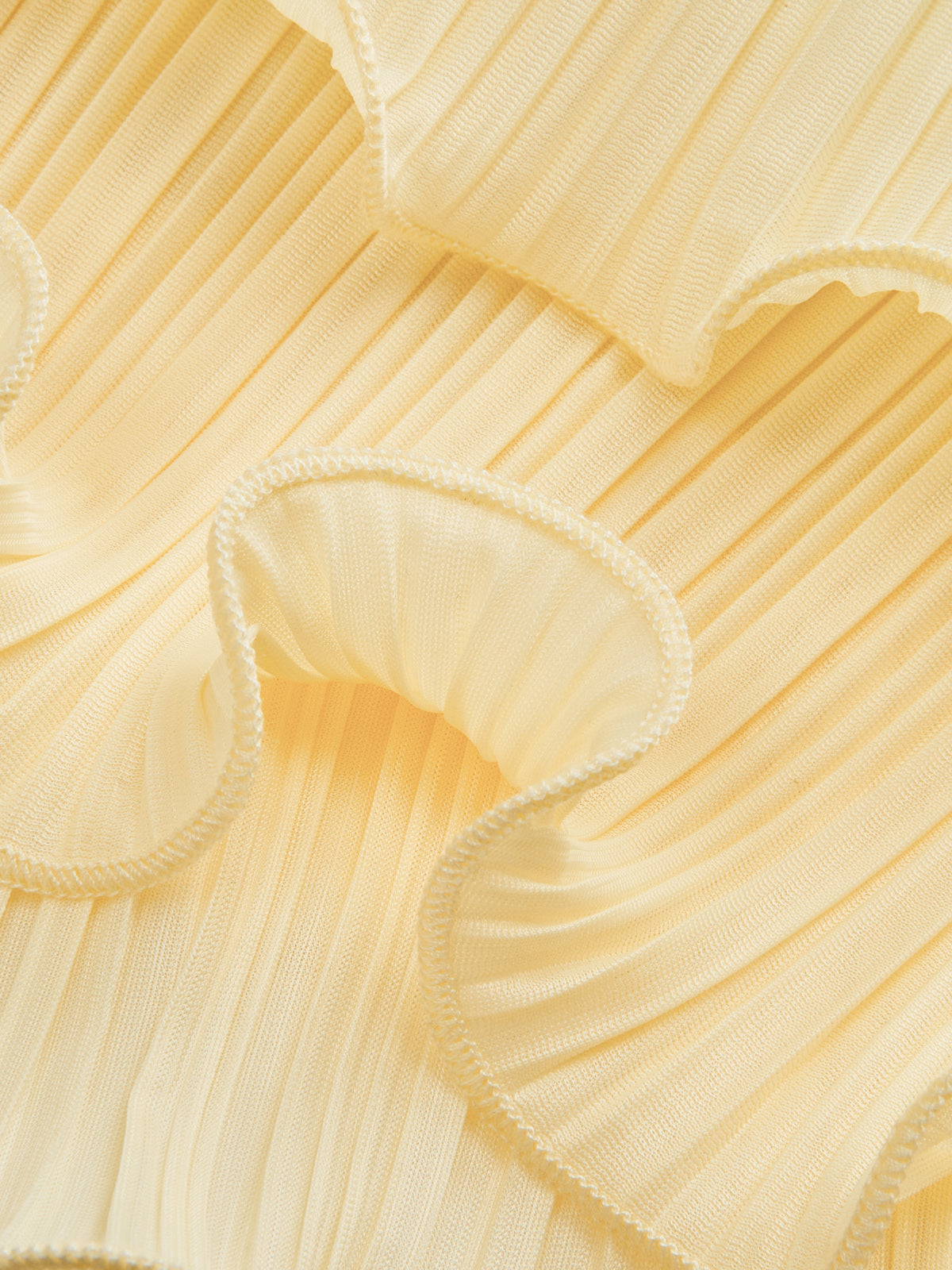 Pleated Layered Ruffle Skirt Set