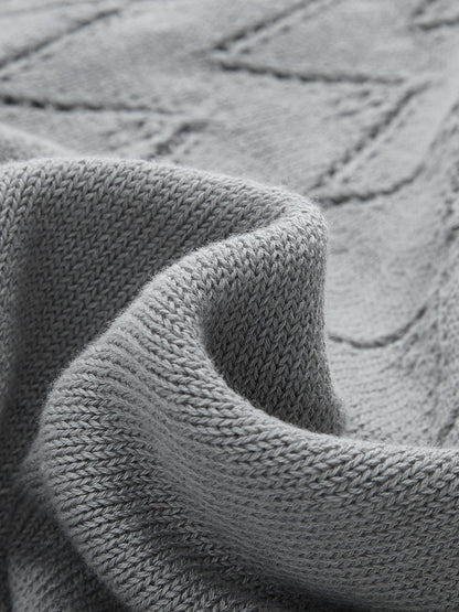 Eyelet Detail Short Sleeve Knit Top