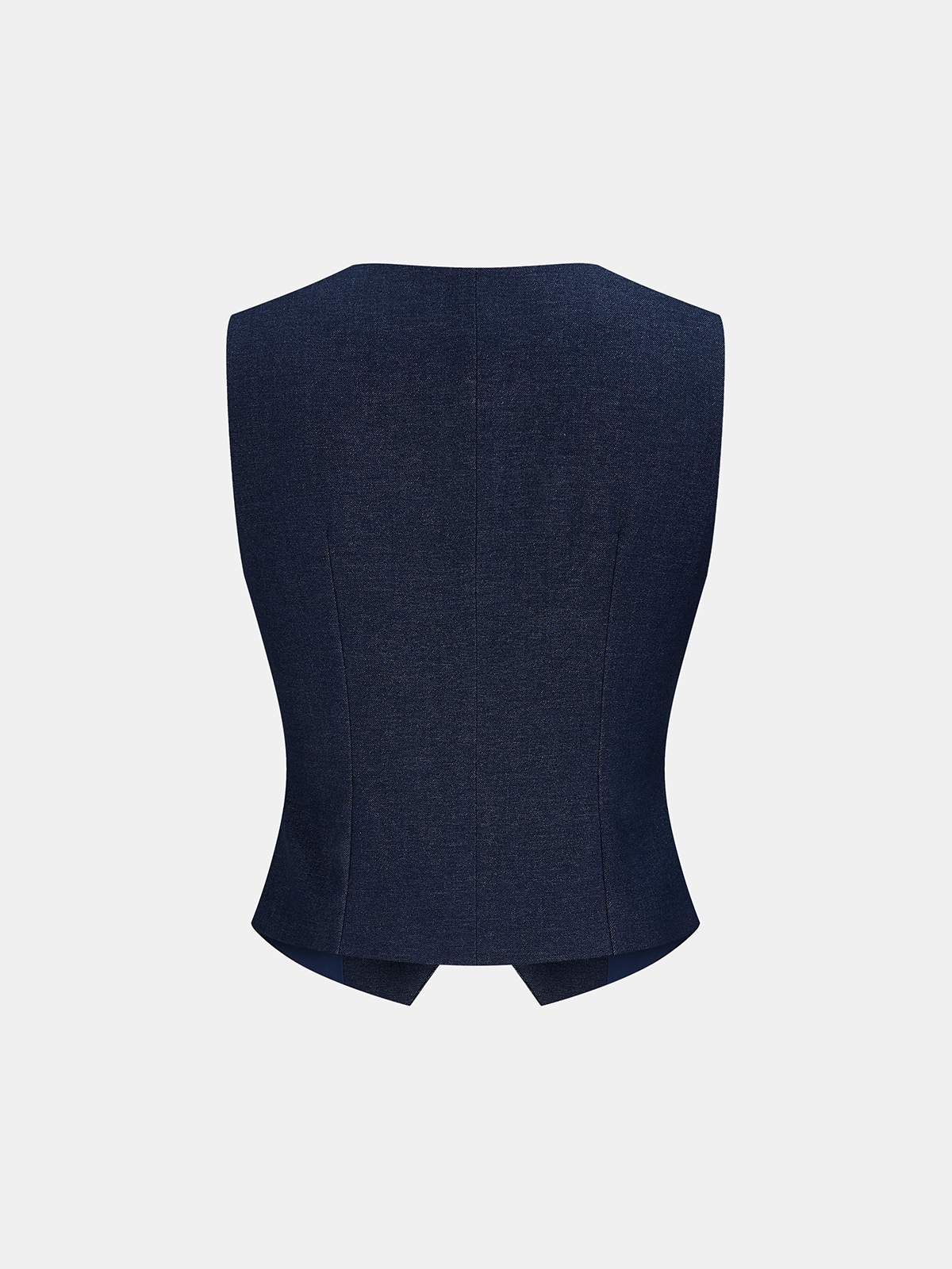 Faux Denim Tailored Vest