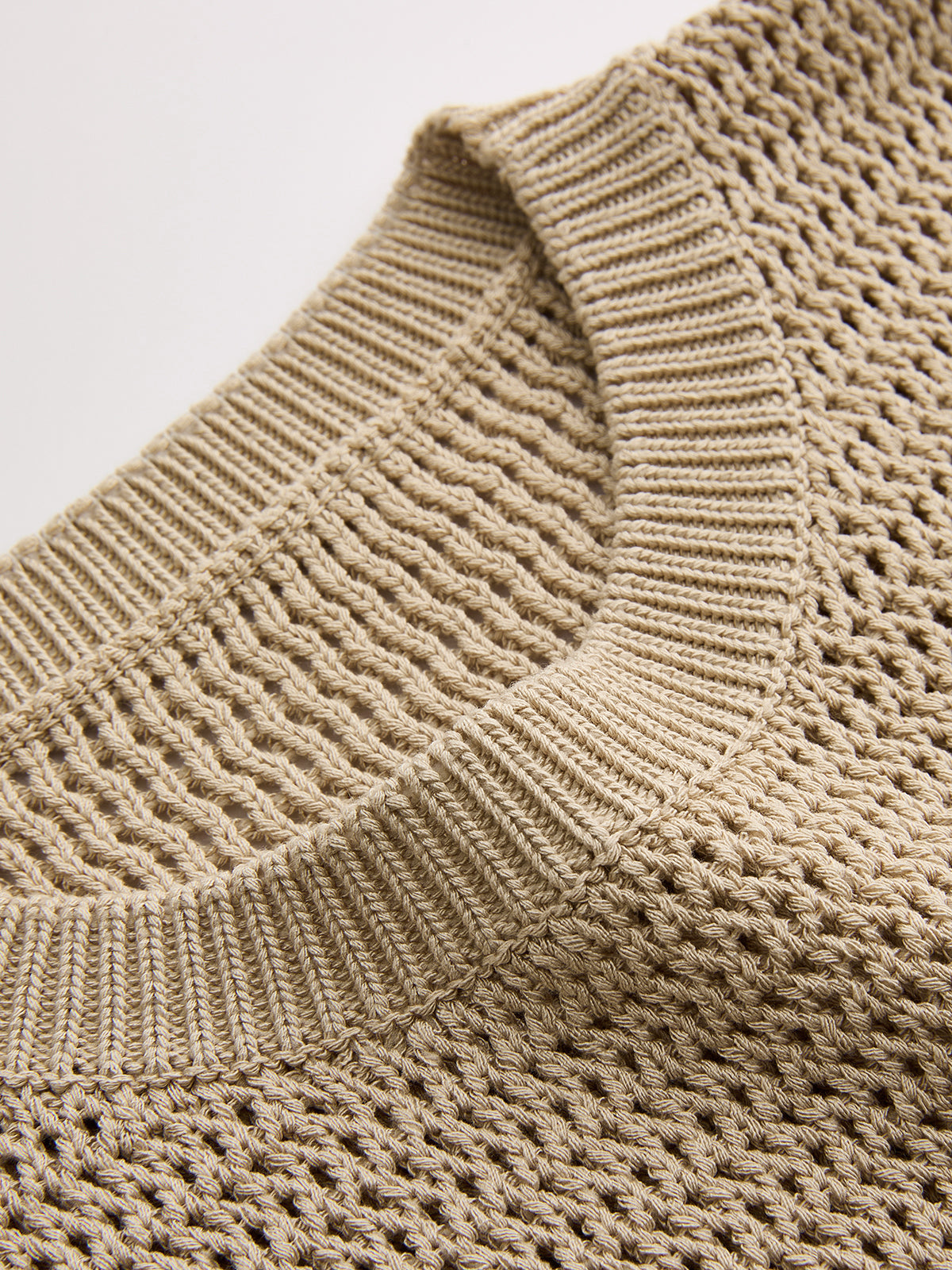 Open-Knit Sleeveless Sweater Vest