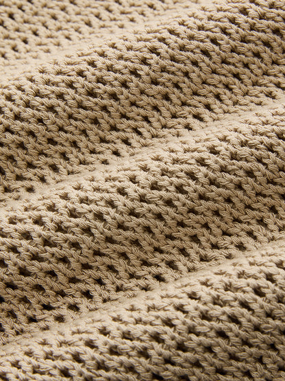 Open-Knit Sleeveless Sweater Vest