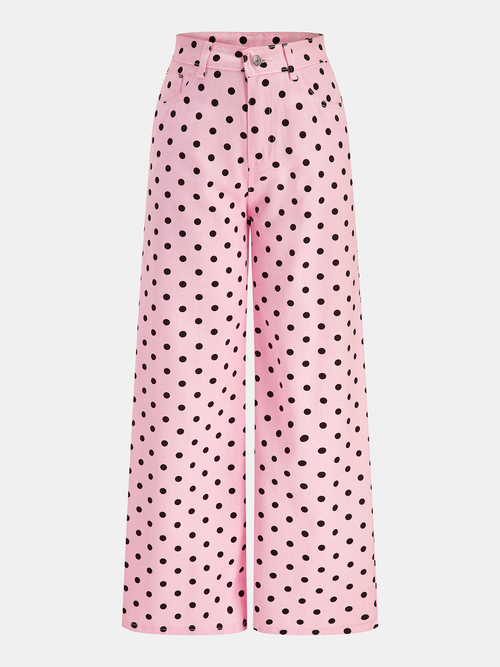 Polka Dot Wide Leg Pants