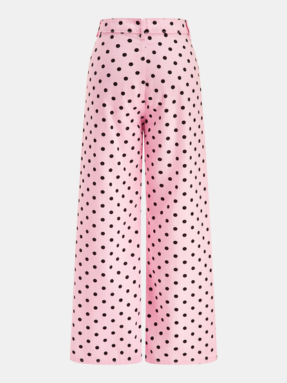 Polka Dot Wide Leg Pants