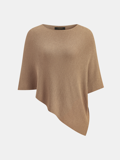 Asymmetric Hem Batwing Knit Top