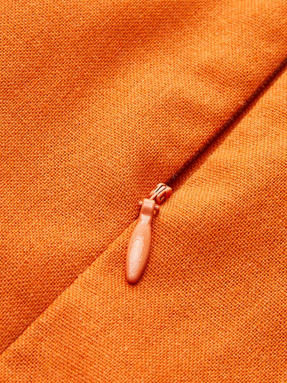 Linen-Blend Keyhole Neck Sleeveless Mini Dress
