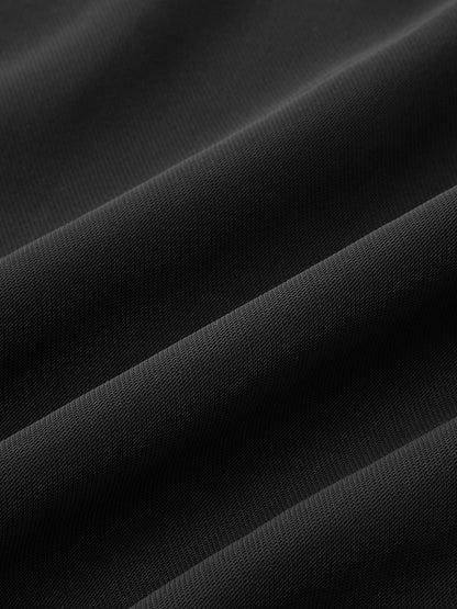 Tie Detail Contrast Trim Collared Mini Dress