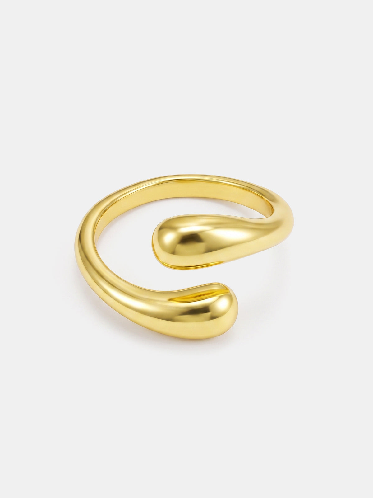 Minimalist Teardrop Open Ring