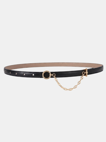 Decorative Chain Leather Belt
