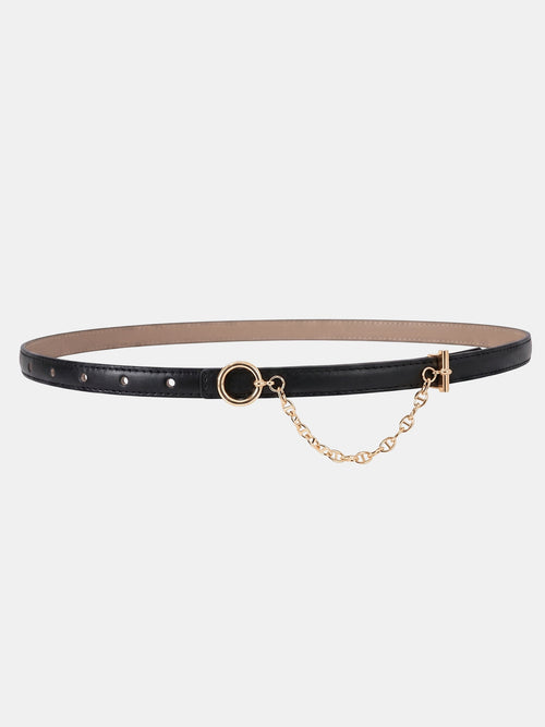 Decorative Chain Leather Belt