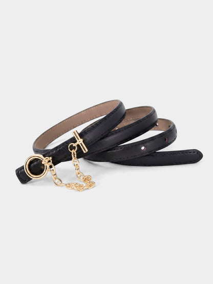 Decorative Chain Leather Belt