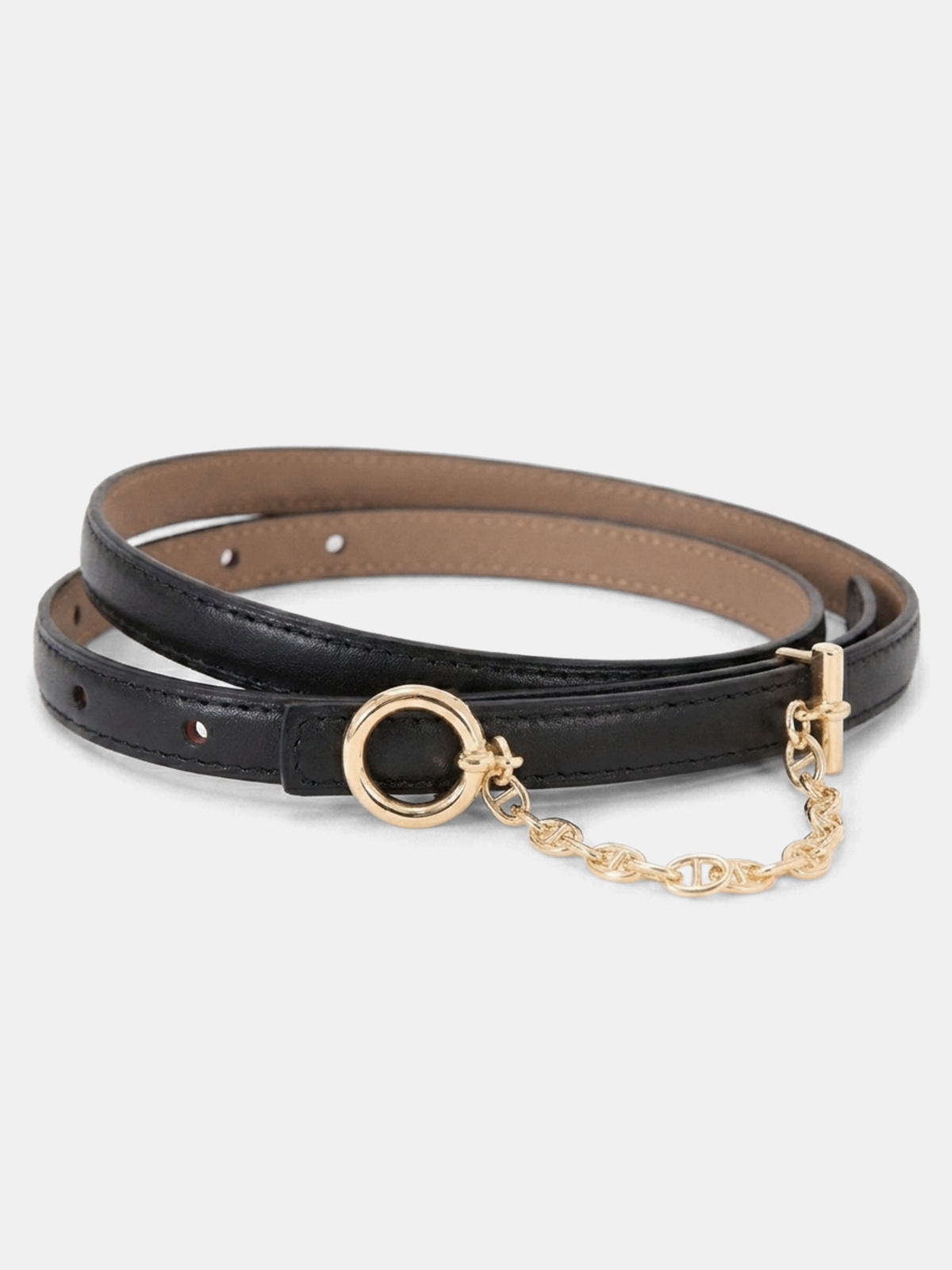 Decorative Chain Leather Belt