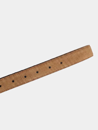 Classic Suede Leather Metal Buckle Belt