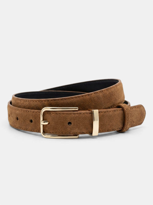 Classic Suede Leather Metal Buckle Belt