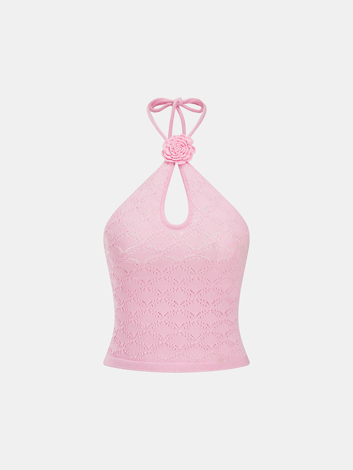 3D Floral Crochet Halter Top & Mermaid Skirt Set