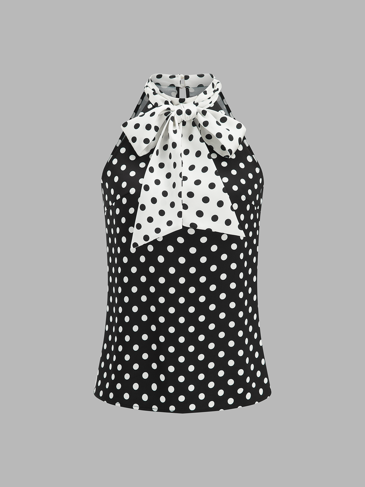 Tie Front Polka Dot Halter Top