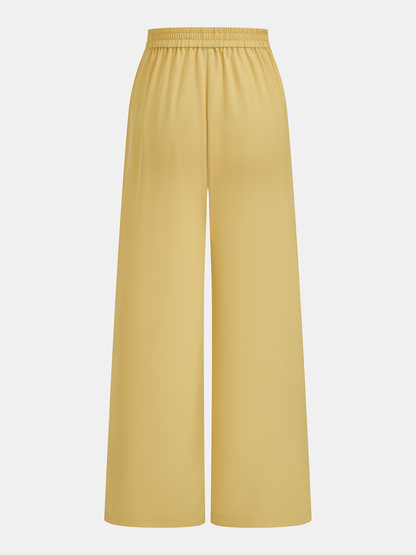 Belted Sleeveless Top & Elastic Waist Pants Set