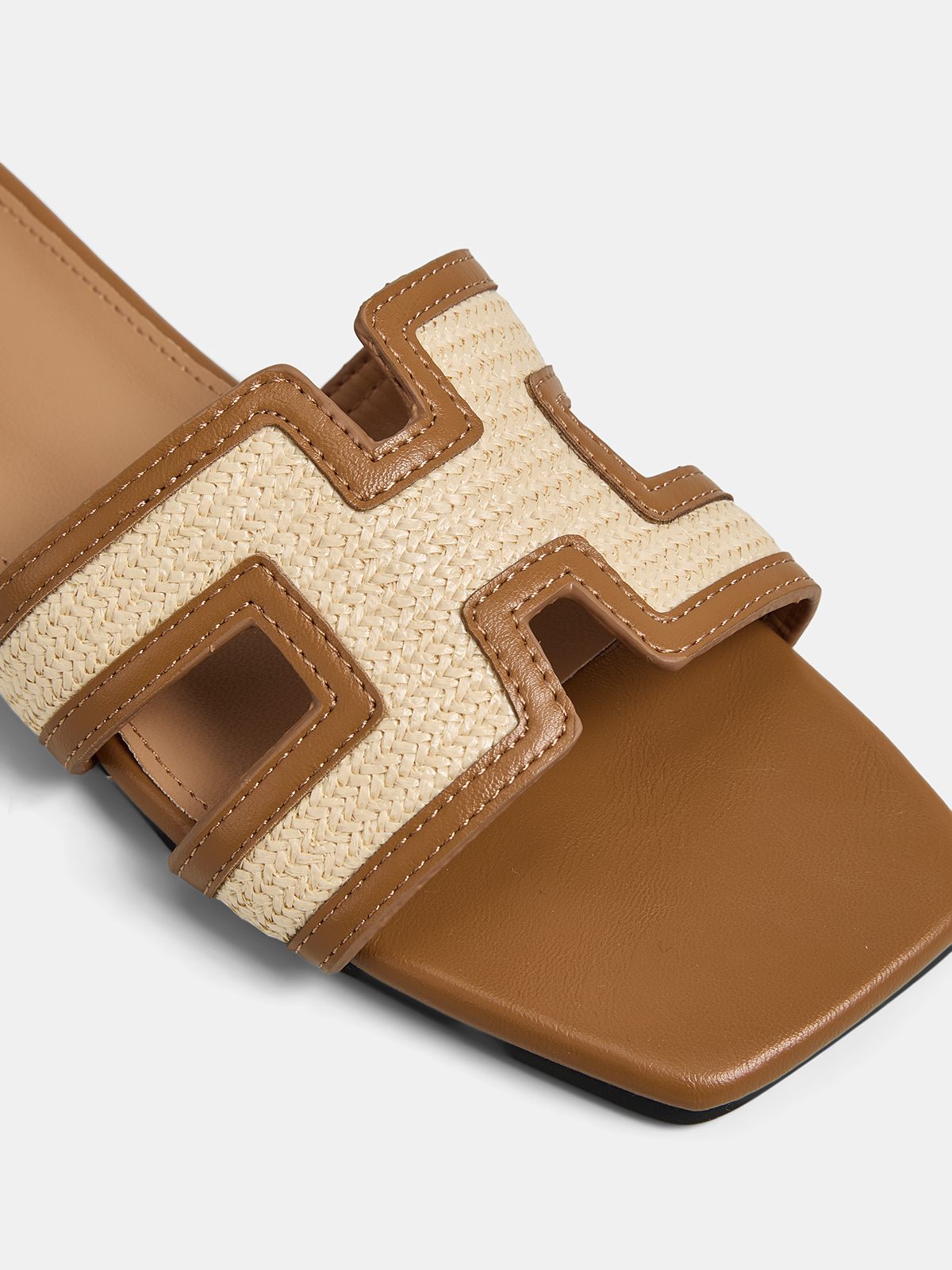 Square Toe H Slide Sandals
