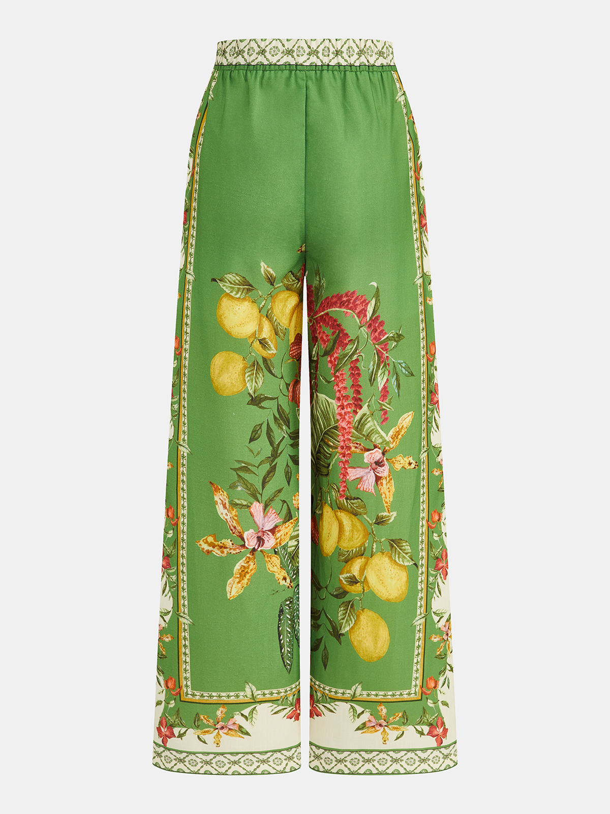 Fruit Floral Print Crop Cami Top & Pants Set