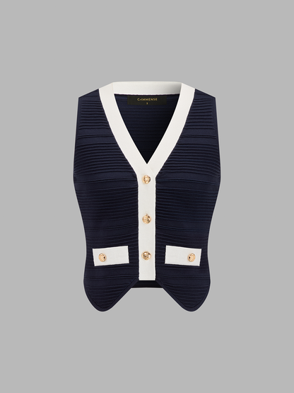 Contrast Trim Knit Co-Ord Set