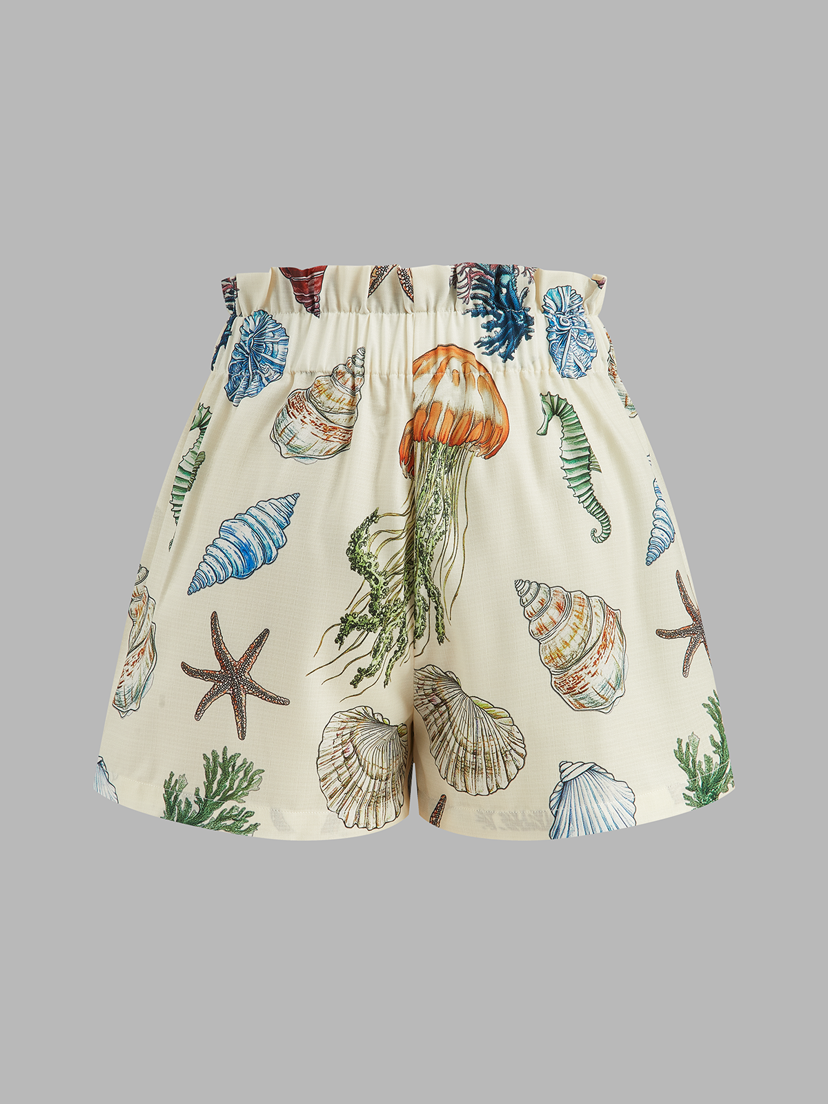 Floral Print Sleeveless Shorts Set