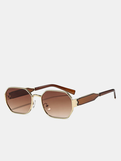 Retro Polygonal Gradient Lens Sunglasses