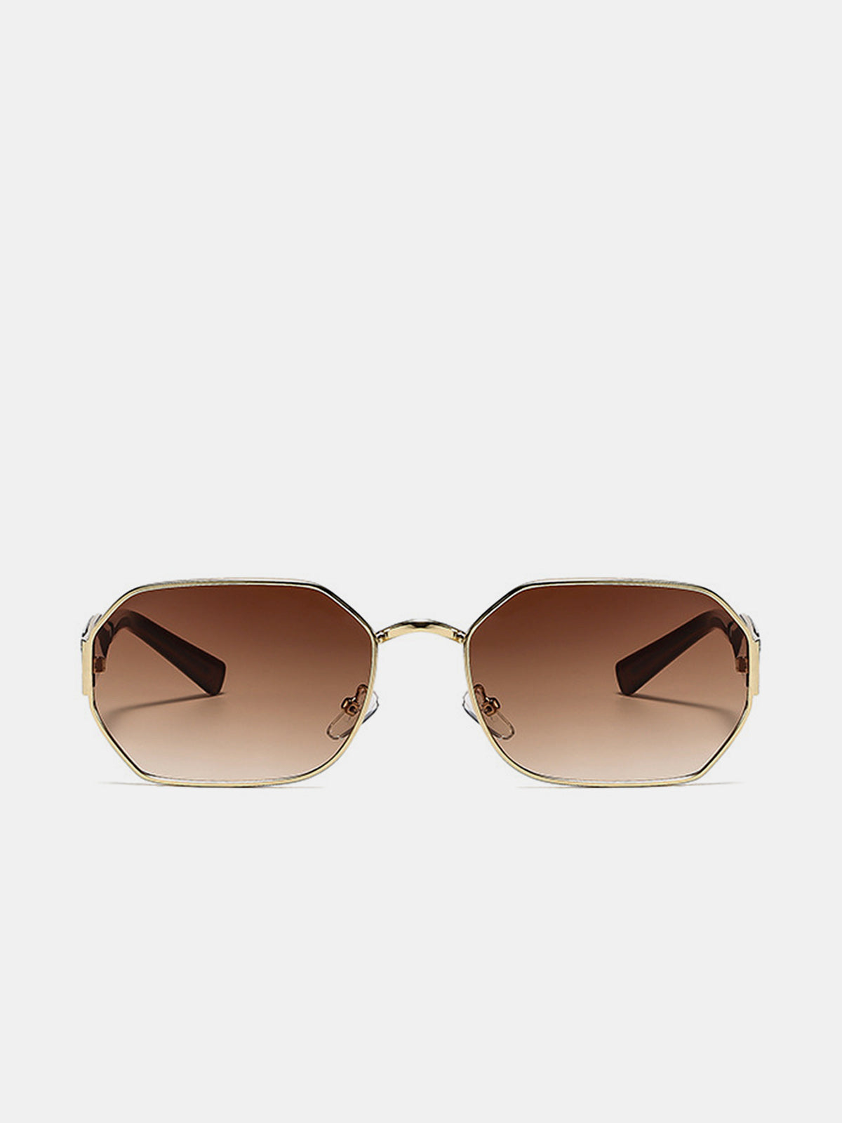 Retro Polygonal Gradient Lens Sunglasses