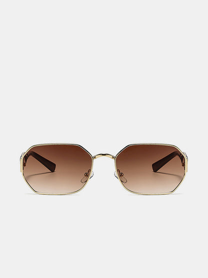 Retro Polygonal Gradient Lens Sunglasses
