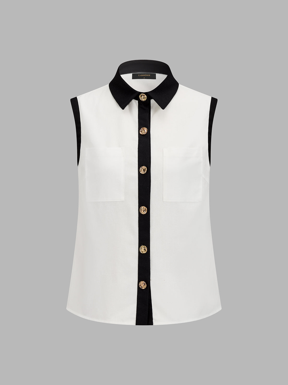 Contrast Trim Sleeveless Shirt & Shorts Set