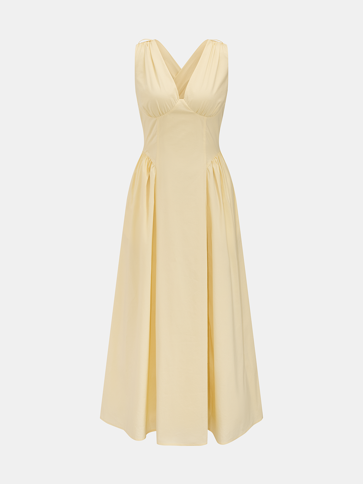 Cross Back Bow Strap Midi Dress